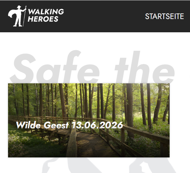 Ankündigung Save the date Wilde Geest 13.6.26 der Walking Heroes